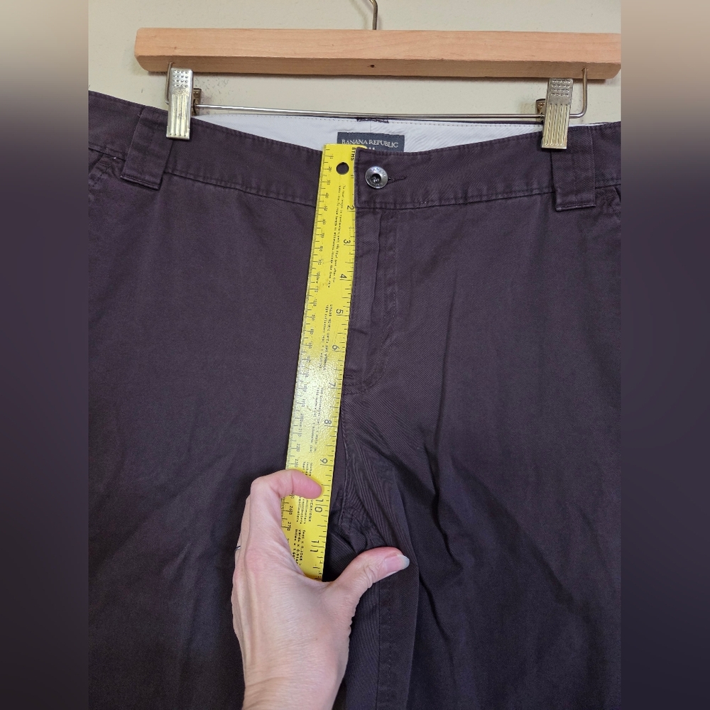 Y2k Banana Republic Chocolate Brown Cotton Trousers Pants Office Business Casual - Picture 3 of 7
